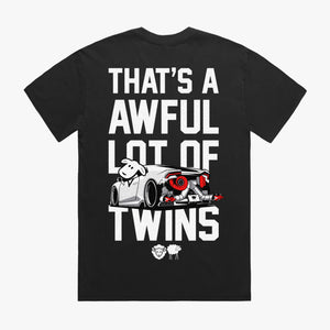 AWFULLOTOFTWINS Oversized Tee Black