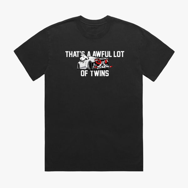 AWFULLOTOFTWINS Oversized Tee Black