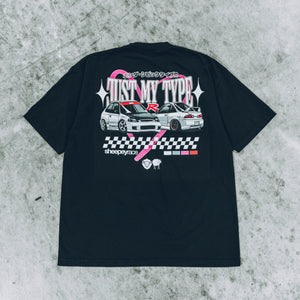 JUSTMYTYPE Oversized Tee Black