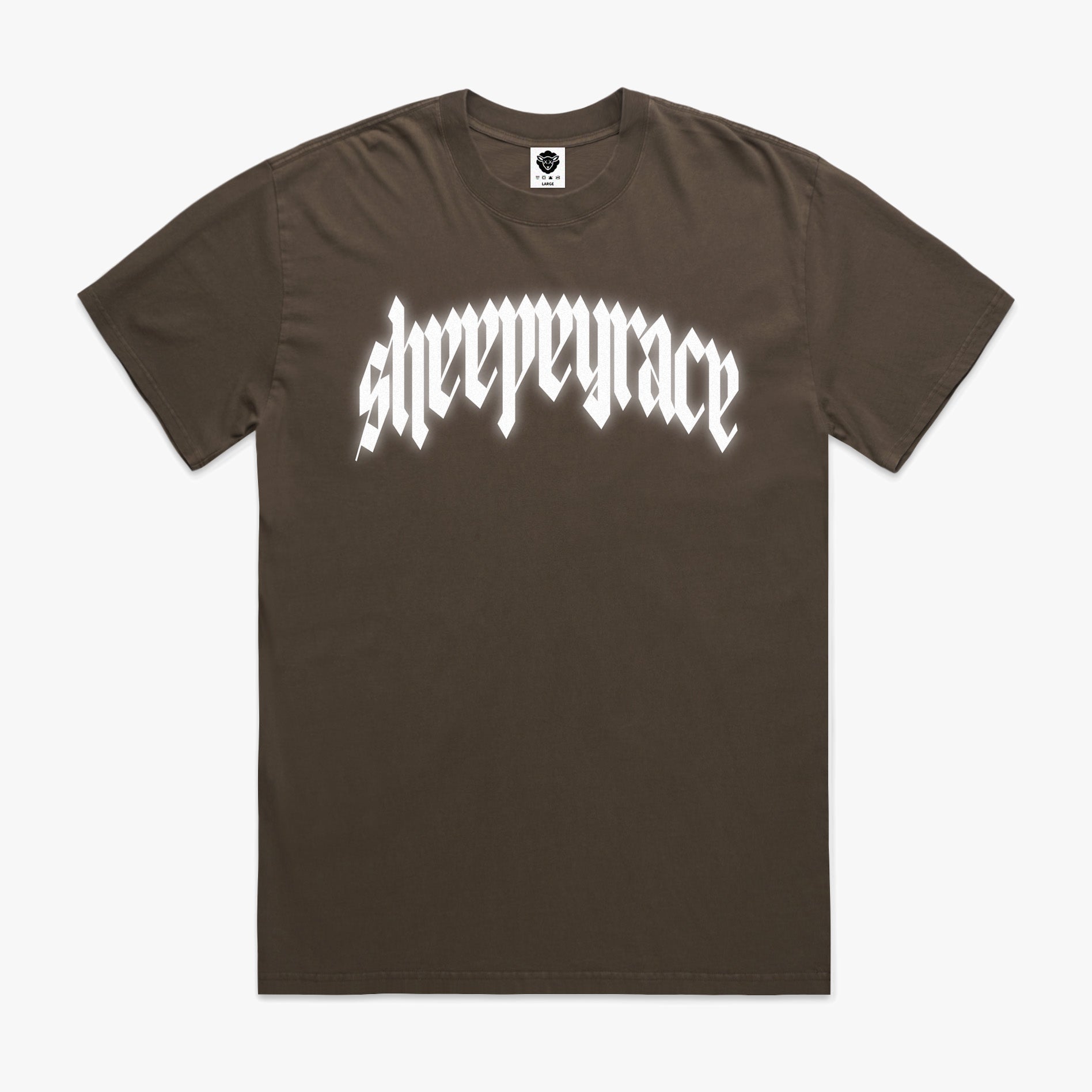 SHEEPEY Gothic Oversized Tee Brown