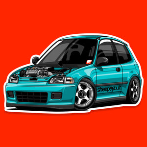 K24 Aztec Green EG Hatch Sticker