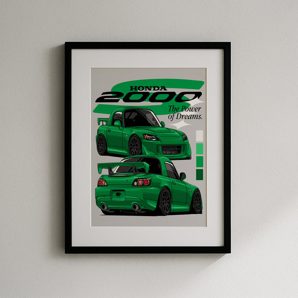 Signal Green Honda S2000 Digital Download Poster