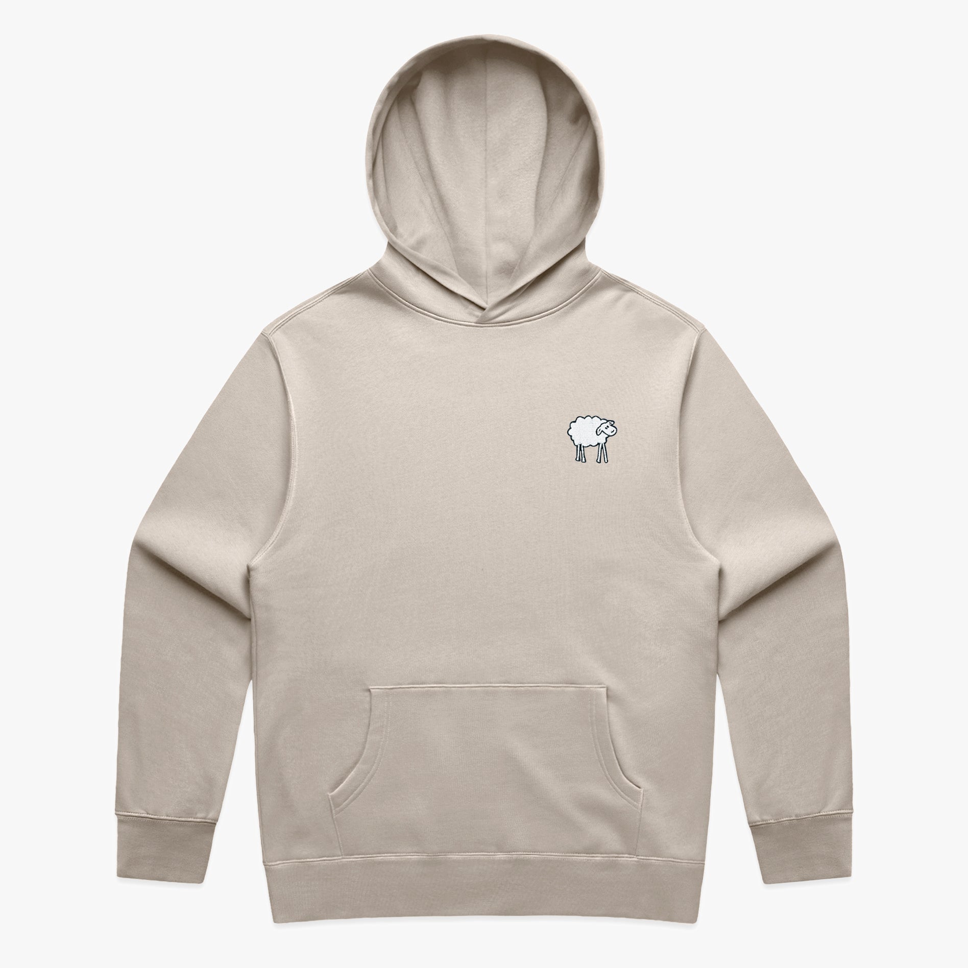 SHEEPEY OG Embroidered Relax Hoodie Faded Bone