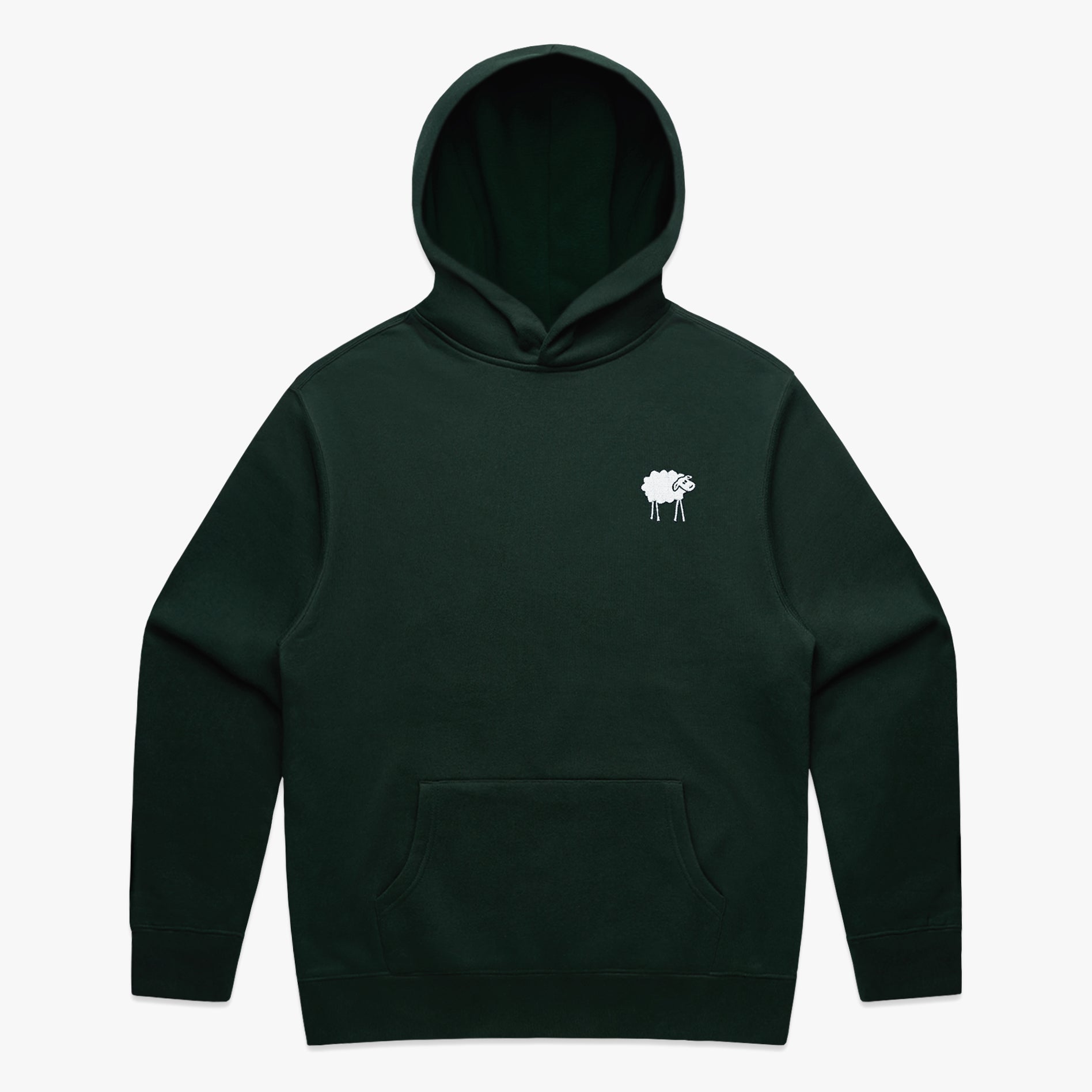 SHEEPEY OG Embroidered Relax Hoodie Pine Green