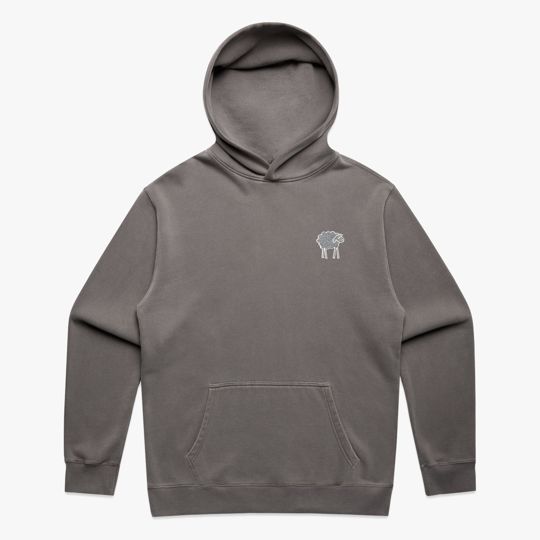 SHEEPEY OG Embroidered Relax Hoodie Faded Grey