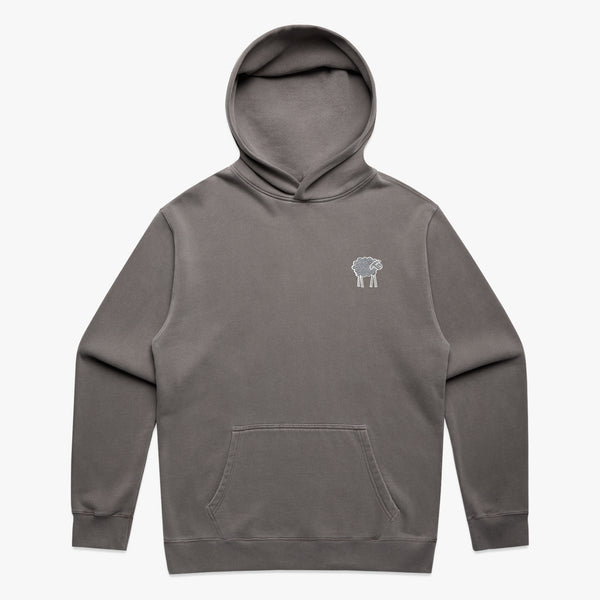 SHEEPEY OG Embroidered Relax Hoodie Faded Grey