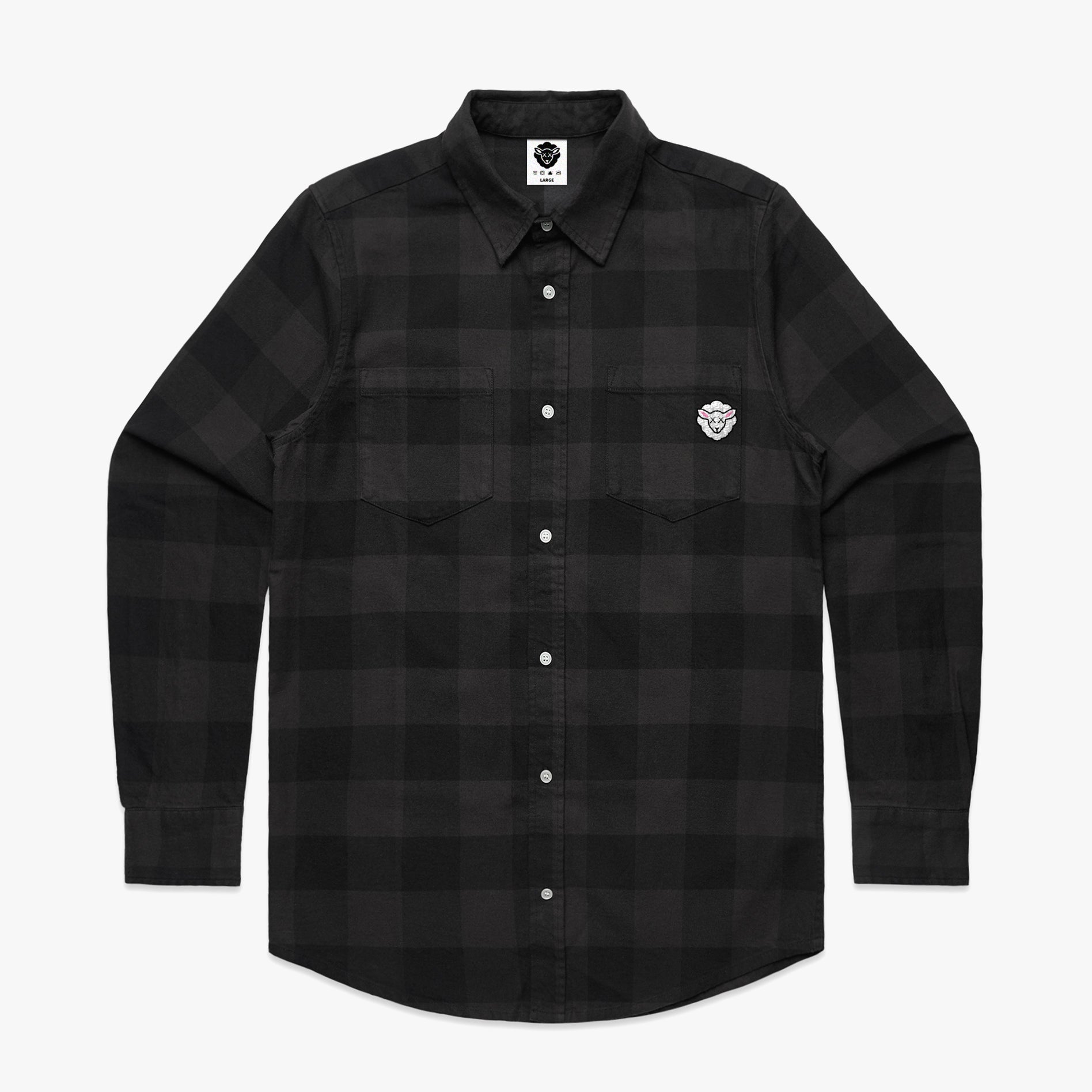 SHEEPEY Staple Flannel Coal/Black