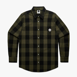 SHEEPEY Staple Flannel Army/Black