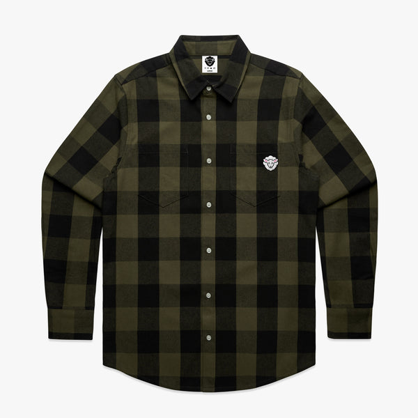 SHEEPEY Staple Flannel Army/Black