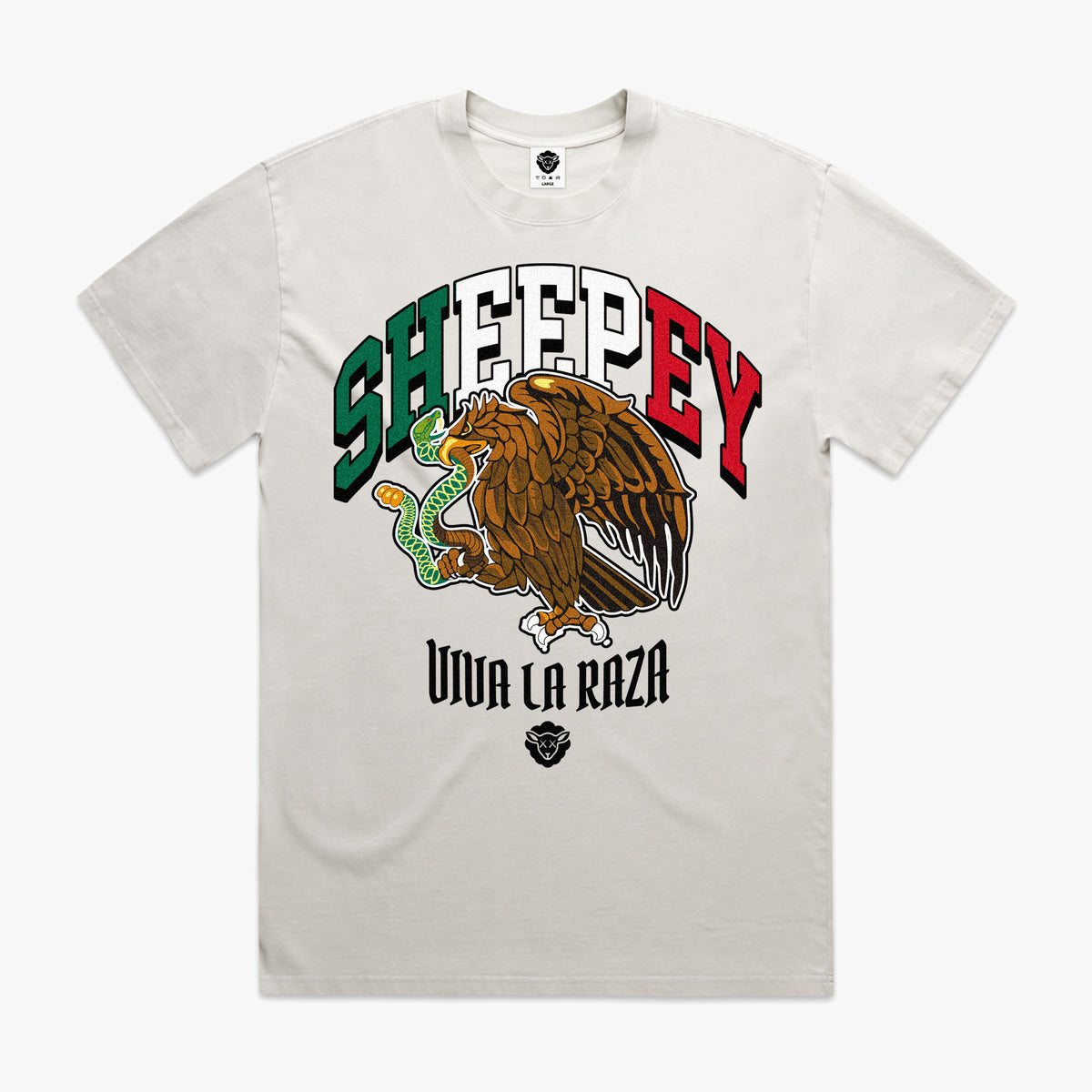 SHEEPEY Viva La Raza Tee Bone sheepeyapparel