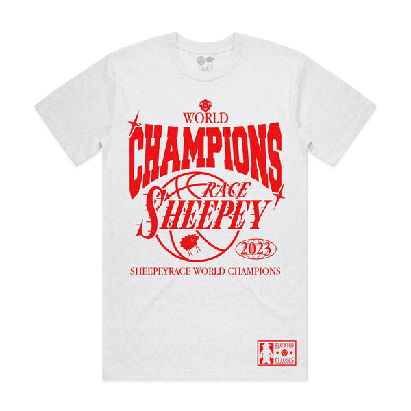 SHEEPEYRACE World Champions Tee White Heather