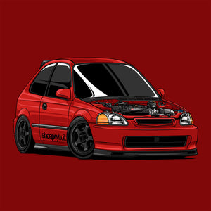K24 EK Hatch Red Sticker