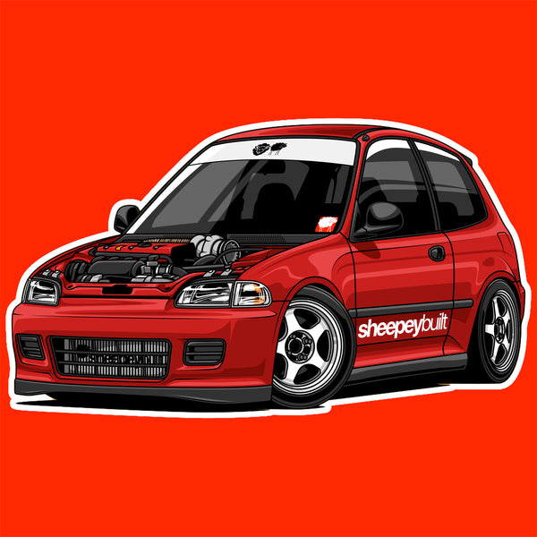 K Swapped Boosted EG Hatch Sticker